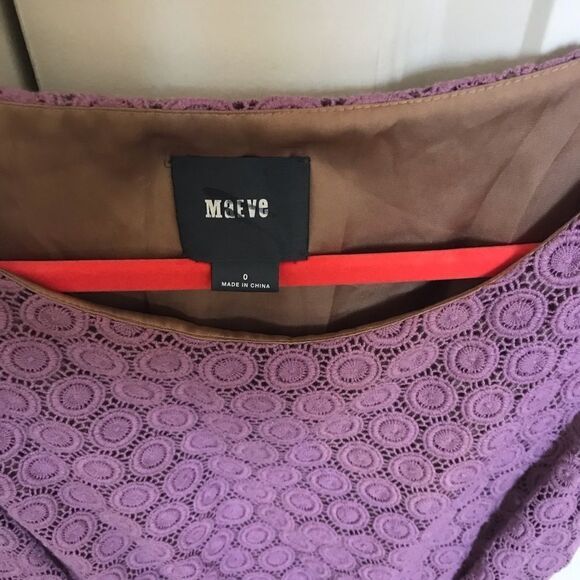 ANTHROPOLOGIE MAEVE PURPLE CROCHET LACE DRESS - Picture 4 of 6